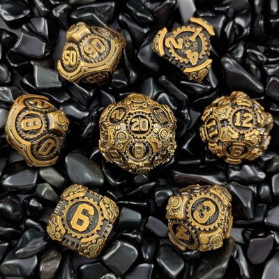 Metal Gear Dice Set DND Dungeons And Dragons TRPG Polyhedraal Dice D6 Table