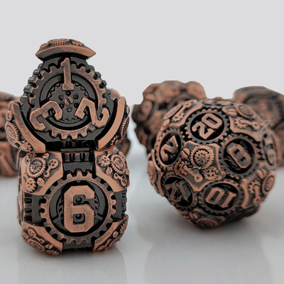 Metal Gear Dice Set DND Dungeons And Dragons TRPG Polyhedraal Dice D6 Table