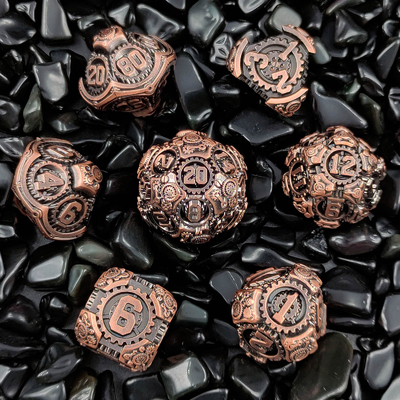Metal Gear Dice Set DND Dungeons And Dragons TRPG Polyhedraal Dice D6 Table