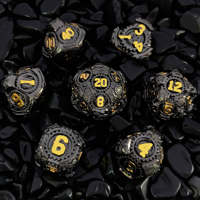 Metal Gear Dice Set DND Dungeons And Dragons TRPG Polyhedraal Dice D6 Table