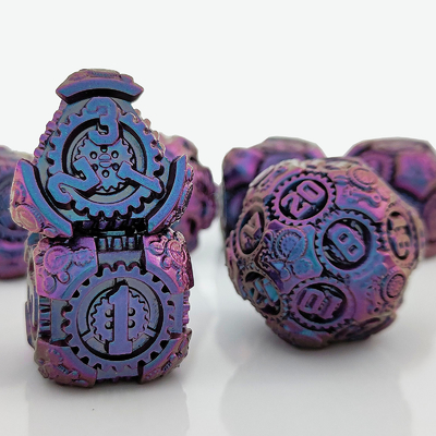 Metal Gear Dice Set DND Dungeons And Dragons TRPG Polyhedraal Dice D6 Table