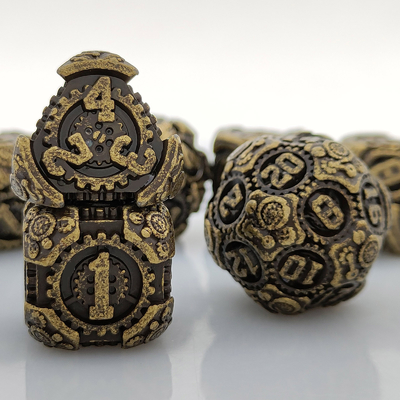 Metal Gear Dice Set DND Dungeons And Dragons TRPG Polyhedraal Dice D6 Table