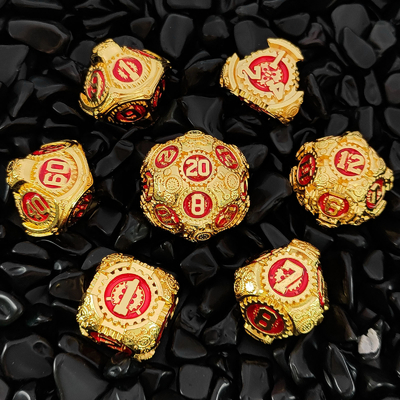 Metal Gear Dice Set DND Dungeons And Dragons TRPG Polyhedraal Dice D6 Table