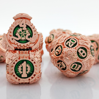 Metal Gear Dice Set DND Dungeons And Dragons TRPG Polyhedraal Dice D6 Table