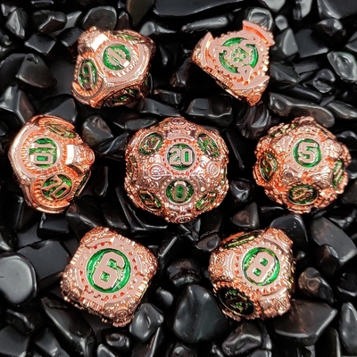 Metal Gear Dice Set DND Dungeons And Dragons TRPG Polyhedraal Dice D6 Table