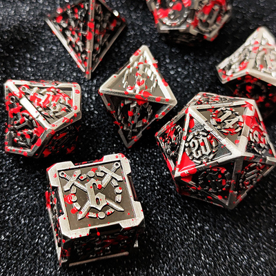 Zwaard Metal RPG Dice Hand Gepolijst Cruzu Dungeon En Lange DND#
