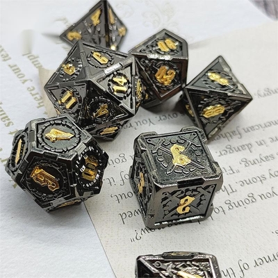 Zwaard Metal RPG Dice Hand Gepolijst Cruzu Dungeon En Lange DND#
