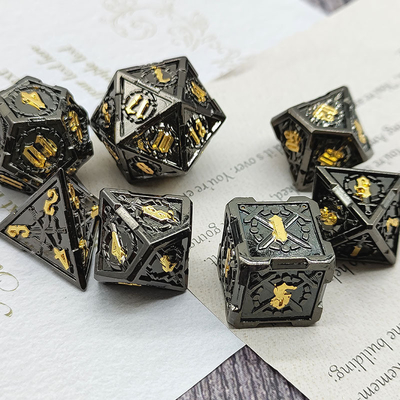 Zwaard Metal RPG Dice Hand Gepolijst Cruzu Dungeon En Lange DND#