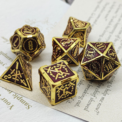 Zwaard Metal RPG Dice Hand Gepolijst Cruzu Dungeon En Lange DND#