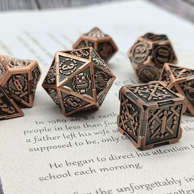 Zwaard Metal RPG Dice Hand Gepolijst Cruzu Dungeon En Lange DND#