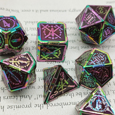 Zwaard Metal RPG Dice Hand Gepolijst Cruzu Dungeon En Lange DND#
