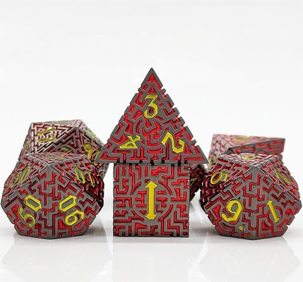 Solid Maze Multi-Faceted Metal Dice DND#RPG Dungeon And Long Crusu