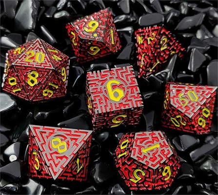 Solid Maze Multi-Faceted Metal Dice DND#RPG Dungeon And Long Crusu