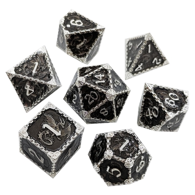 Multi-faceted Metal RPG Dice Flying Dragon Solid Smooth Dragon DND