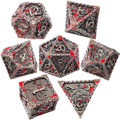 Multi-faceted Metal RPG Dice Flying Dragon Solid Smooth Dragon DND