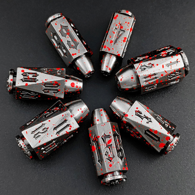 Bullet Head Multiface Metal Dice Set Desktop Game DND#RPG#COC