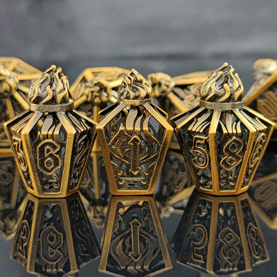 Bird Cage Hollow Multi Face Metal Dice Of Bade Gate Dungeon En DND#RPG