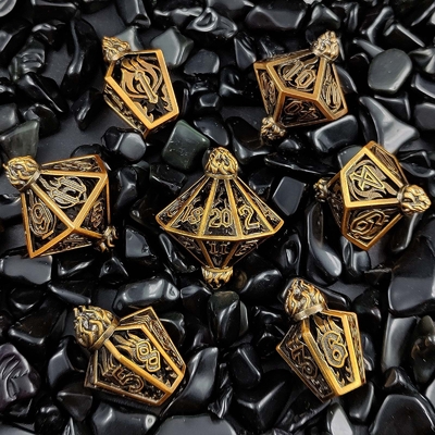 Bird Cage Hollow Multi Face Metal Dice Of Bade Gate Dungeon En DND#RPG