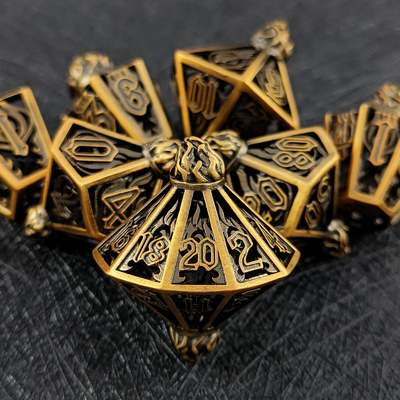 Bird Cage Hollow Multi Face Metal Dice Of Bade Gate Dungeon En DND#RPG