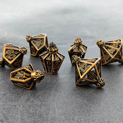 Bird Cage Hollow Multi Face Metal Dice Of Bade Gate Dungeon En DND#RPG