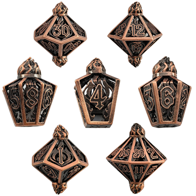 Bird Cage Hollow Multi Face Metal Dice Of Bade Gate Dungeon En DND#RPG