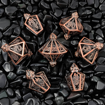 Bird Cage Hollow Multi Face Metal Dice Of Bade Gate Dungeon En DND#RPG