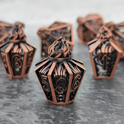 Bird Cage Hollow Multi Face Metal Dice Of Bade Gate Dungeon En DND#RPG