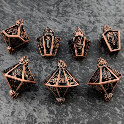 Bird Cage Hollow Multi Face Metal Dice Of Bade Gate Dungeon En DND#RPG