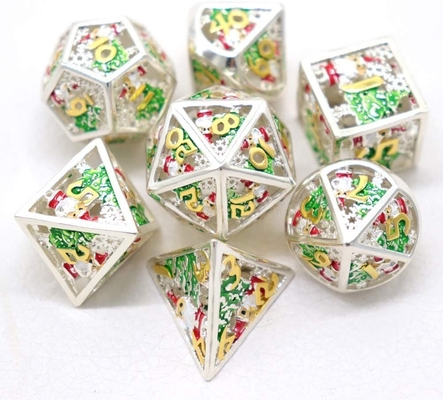 Christmas Hollow Multi Noodle Metal Dice Digital DND Dragon And Dungeon TRPG Multi -faceted