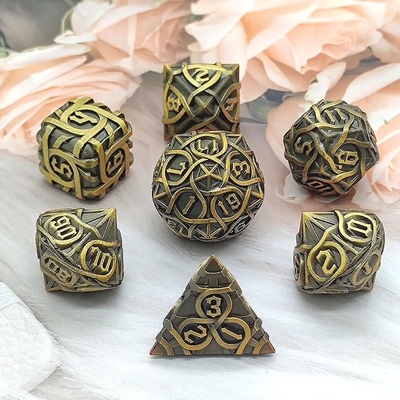 Thorns Striped Metal Dice Set Fantasy DND Meerdere facetten bordspel