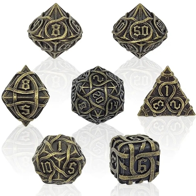 Thorns Striped Metal Dice Set Fantasy DND Meerdere facetten bordspel