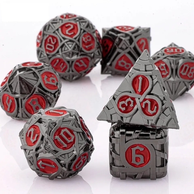 Thorns Striped Metal Dice Set Fantasy DND Meerdere facetten bordspel