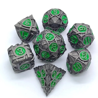 Thorns Striped Metal Dice Set Fantasy DND Meerdere facetten bordspel