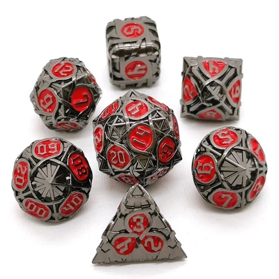 Thorns Striped Metal Dice Set Fantasy DND Meerdere facetten bordspel