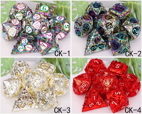 Thorns Striped Metal Dice Set Fantasy DND Meerdere facetten bordspel