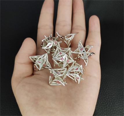 Geely bloem holle metalen dobbelstenen set RPG draak en kerker DND