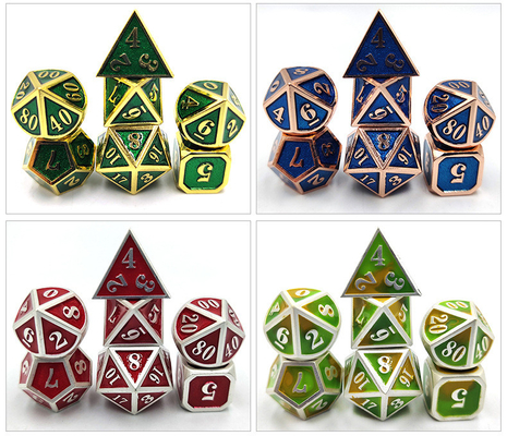 DND RPG Mini Metal Dice Running Groepspel Voor Border Games Multi -Face