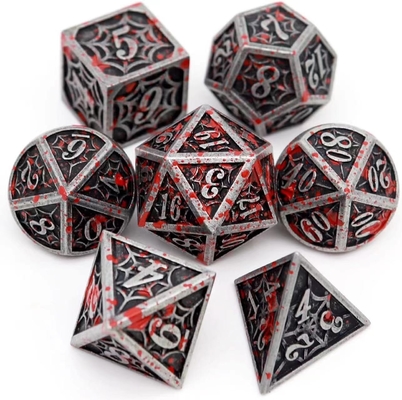Spider-Man Solid Metal Polyhedraal Dice Set DND RPG Luxe Style