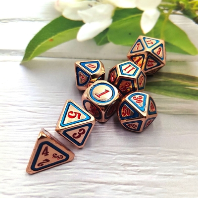DND RPG Solid Metal Dice Suits Elektro Zwemtechnologie Wandering Earth