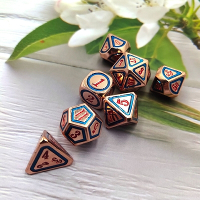 DND RPG Solid Metal Dice Suits Elektro Zwemtechnologie Wandering Earth