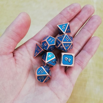 Emalje ambachten massief metaal dobbelstenen set Bude Mensen deur Cruch DND RPG