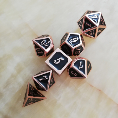 Emalje ambachten massief metaal dobbelstenen set Bude Mensen deur Cruch DND RPG