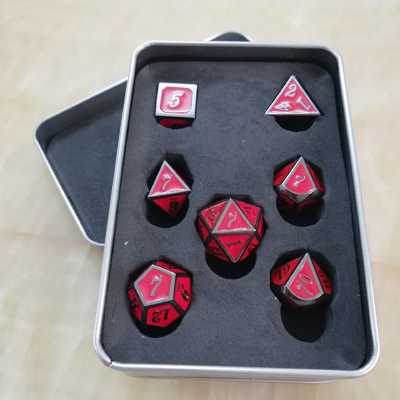 Emalje ambachten massief metaal dobbelstenen set Bude Mensen deur Cruch DND RPG
