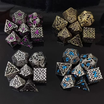 Verweven Hollow DND RPG Metal Dice Dragon And Underground City Board Game