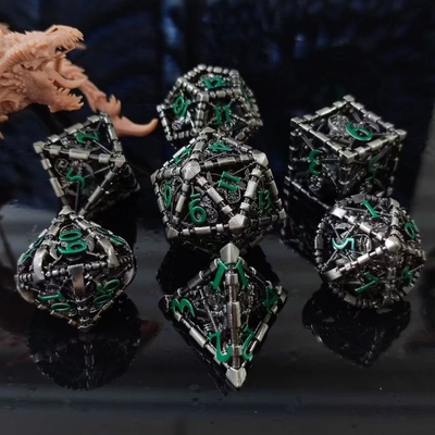 Antieke Hollow Metal Dice Suite Dragon And Underground City Board Game DND RPG