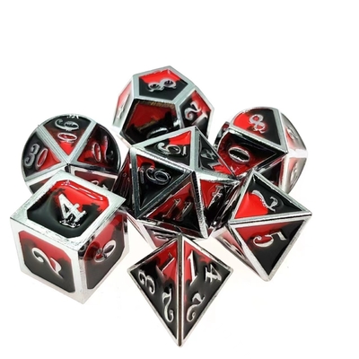 Kleurrijke glazuur handwerk Solid Metal Dice Dragon And Board Game DND RPG