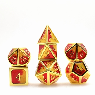 Kleurrijke glazuur handwerk Solid Metal Dice Dragon And Board Game DND RPG