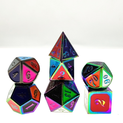 Kleurrijke glazuur handwerk Solid Metal Dice Dragon And Board Game DND RPG