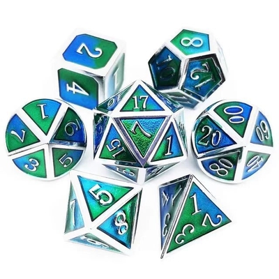 Kleurrijke glazuur handwerk Solid Metal Dice Dragon And Board Game DND RPG