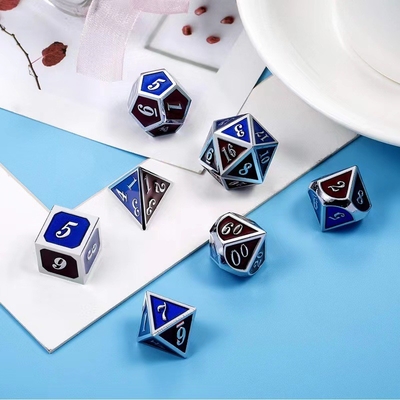 Kleurrijke glazuur handwerk Solid Metal Dice Dragon And Board Game DND RPG